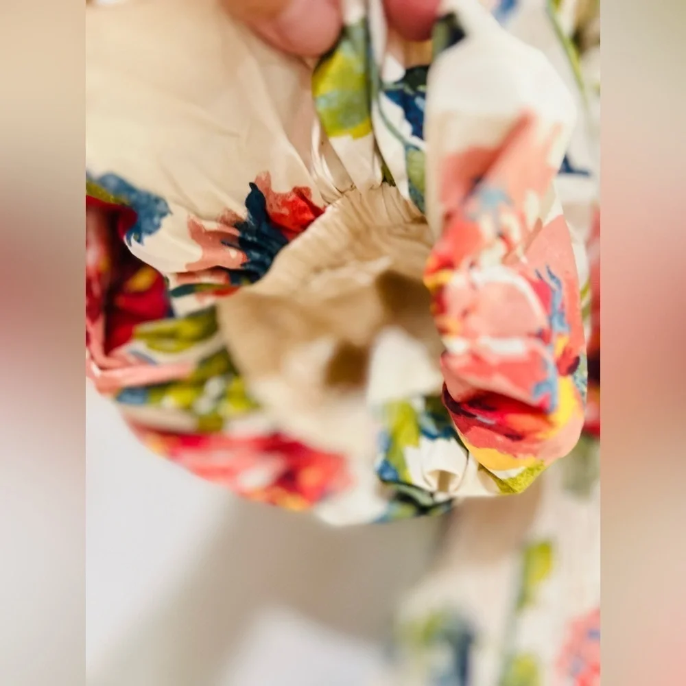 Abercrombie & Fitch Smocked Drop Waist Off Shoulder Floral Maxi Sundress NWT